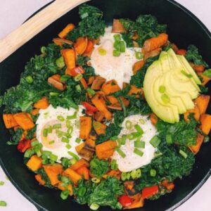 sweet potato hash and eggs