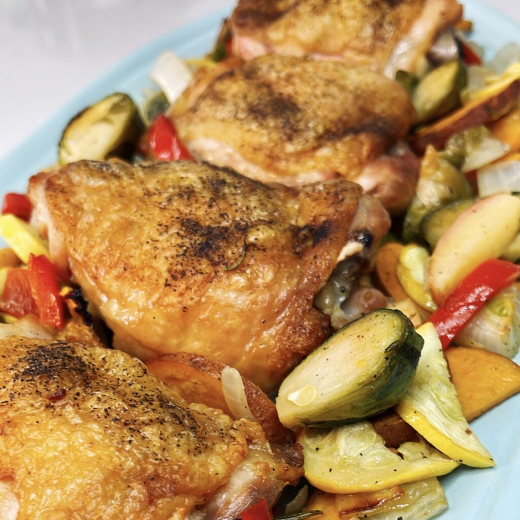 one pan chicken veggies