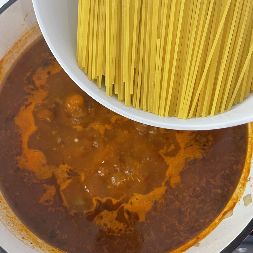 sauce and pasta Mexican spaghetti